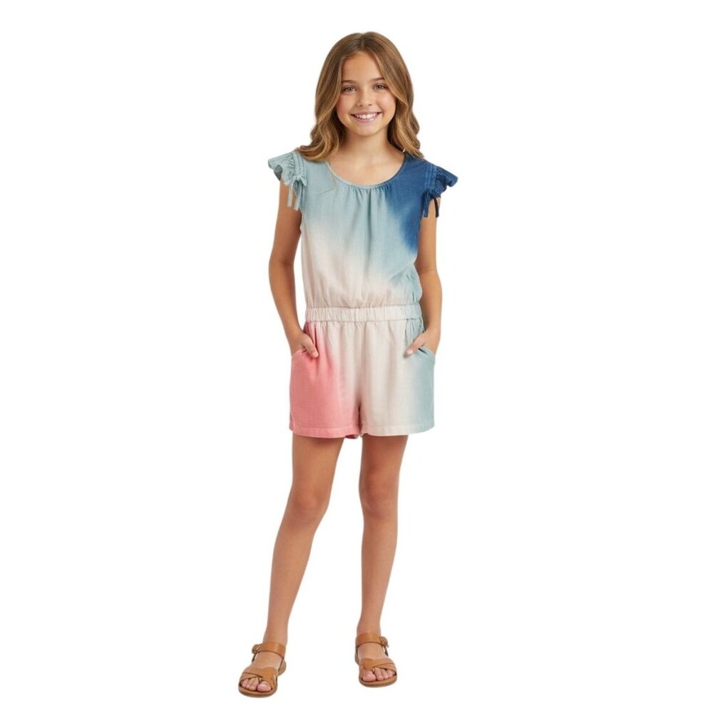 Ella Moss girls Tie Dye Voile Romper, size Girls12